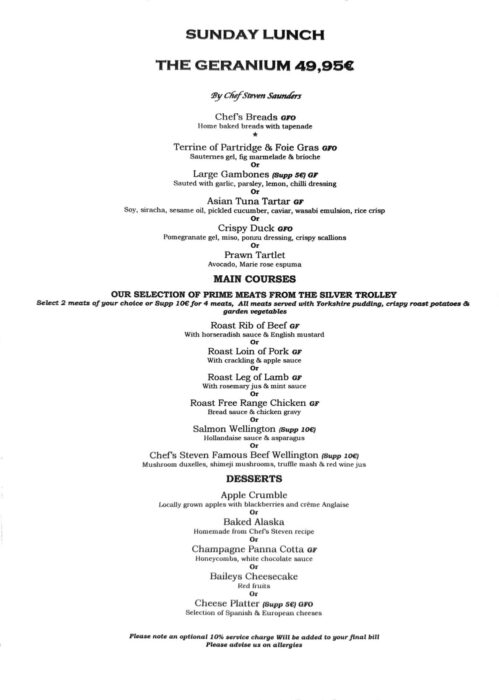 April Menu Geranium 2